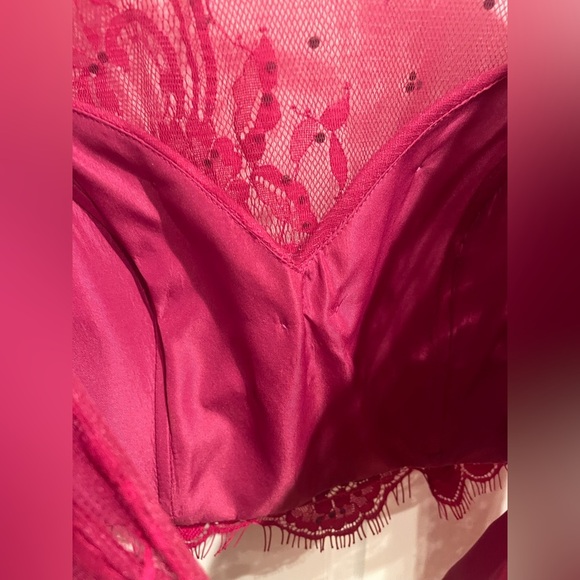 Sherri Hill Pink Lace Long Sleeve Top Size 2 - Picture 5 of 8